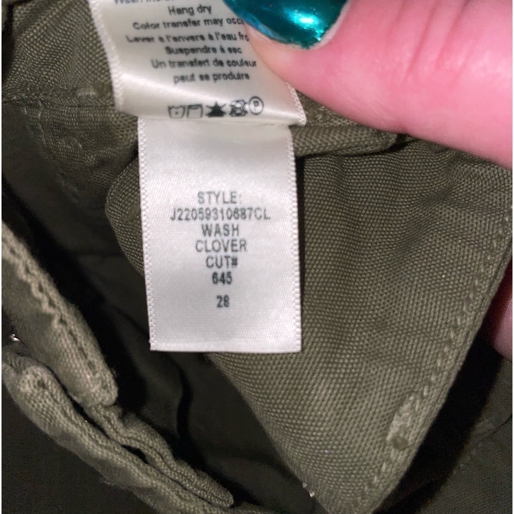 Veronica Beard Arya Twill Carpenter Pants Green Paint Splatter Size 28 NWT - Picture 12 of 12